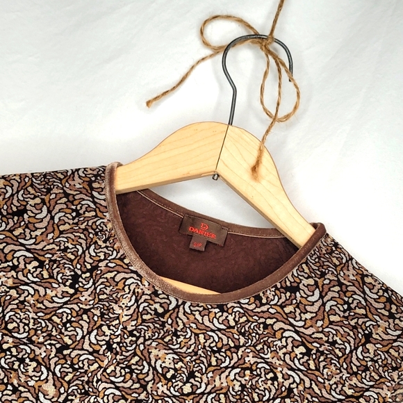 Vintage Danier Mesh Print Top - Picture 2 of 5